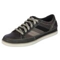 Skechers USA Men's 'Humboldt' Charcoal Side-striped Leather Athletic-inspired...