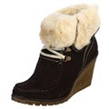Diba Women's 'Flower Girl' Fold-over Wedge Booties FINAL SALE