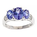 Dyach 14k White Gold Tanzanite and 1/10ct TDW Diamond Ring (G-H) (I1-I2)