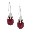 Oro Leoni Sterling Silver Ruby Earrings