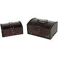 Mahogany Jewelry Keepsake Box (Set of 2)
