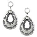 Southwest Moon Sterling Silver Doorknocker Post Earrings