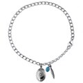 Southwest Moon Sterling Silver Concho Feather Anklet