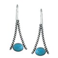 Silvermoon Sterling Silver Turquoise Split Rope Earrings