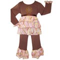 Ann Loren Girls Psychedelic Swirl Rumba Outfit