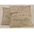  Antique Script Decorative Throw Pillows (Set of 2)
