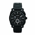 Fossil Men's 'Machine' Black Stainless Steel Chronograph Watch