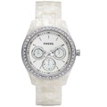Fossil Women's 'Stella' Pearlized Multifunction White Dial Watch