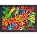 Layered Fabric 'Lobster' Mola Tapestry (Panama)