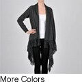 AnnaLee & Hope Women's Long-sleeve Fringe Sweater