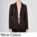 AnnaLee & Hope Women's Long Sleeve Buckle Sweater
