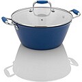 Fagor Blue Enameled Cast Iron Lite 5-quart Soup Pot with Glass Lid
