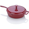 Michele B by Fagor Red Enameled Cast Iron 4-quart Chicken Fryer