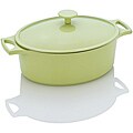 Fagor 5.5-quart Lemon Lime Enameled Cast Iron Oval Dutch Oven with Lid