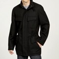 Van Heusen Men's Wool-blend Drawstring 3/4-length Car Coat