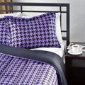Purple/ Black Houndstooth Twin-size Comforter Set