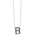 MARC Sterling Silver Marcasite Initial 'B' Necklace