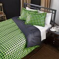 Lime/ Black Houndstooth Full/ Queen-size Comforter Set