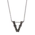 MARC Sterling Silver Marcasite Initial 'V' Necklace