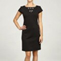 Jessica Howard Women's Petite Shortsleeve Necklace Dress