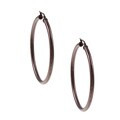Brown Ion-plated Stainless Steel 60-mm Hoop Earrings