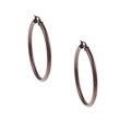 Brown Ion-plated Stainless Steel 50-mm Hoop Earrings