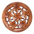 Suar Wood 'Frangipani' Wall Panel (Indonesia)