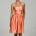 Eliza J Women's Silk Strapless Ruched Waist Party Dress