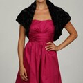 Eliza J Women's Faux Fur Caplet Bolero FINAL SALE