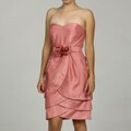 Eliza J Women's Strapless Rosette Detailed Belted Dress