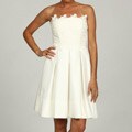 Eliza J Women's Ivory Strapless Lace Gown