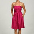 Eliza J Women's Fuschia Strapless Party Dress