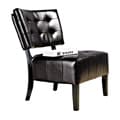 Bentley Bonded Leather Dark Brown Armless Chair