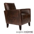 angelo:HOME Sutton Coffee Brown Renu Leather Arm Chair