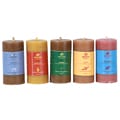 Set of 5 Pure Aromatic Beeswax Candles (India)