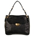 Prada Black Leather Zipper Detail Tote Bag