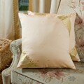Set of 2 Sari Fabric Golden Decorative Pillow Covers (India)
