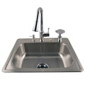 Drop-in Stainless Steel Sink and Chrome Faucet Combo Kit