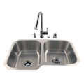 Undermount Double Stainless Steel Sink and Chrome Faucet Combo Kit