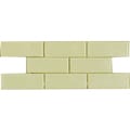 Vanilla Cream 3x8-inch Shiny Glass Tiles (Case of 67)