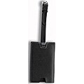 Lewis N. Clark Black Slim Leather Luggage Tags (Set of 2)