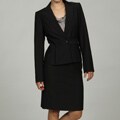 Calvin Klein Women's Petite Charcoal 2-piece Skirt Suit