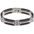 Stainless Steel Men's 1/4ct TDW Black Diamond Bracelet