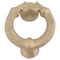 Dog Head Collection Satin Brass 5.25-inch Door Knocker