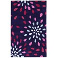 Hand-tufted Purple Rain Wool Rug (4' x 6')