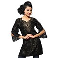 Women's Black Crepe Georgette Kurti/ Tunic (India)