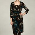 Connected Apparel Women's Printed Sweater Knit Dress FINAL SALE