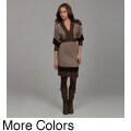 Connected Apparel Women's Dolman-sleeve Knit Dress