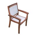 Sling Eucalyptus Tan Stackable Arm Chair