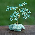 Brass 'Amazonite Luck' Amazonite Small Sculpture (Brazil)